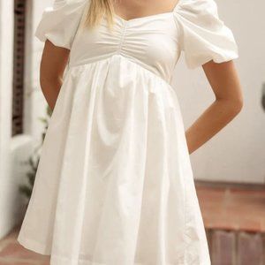 BRYNNE MINI DRESS IN IVORY